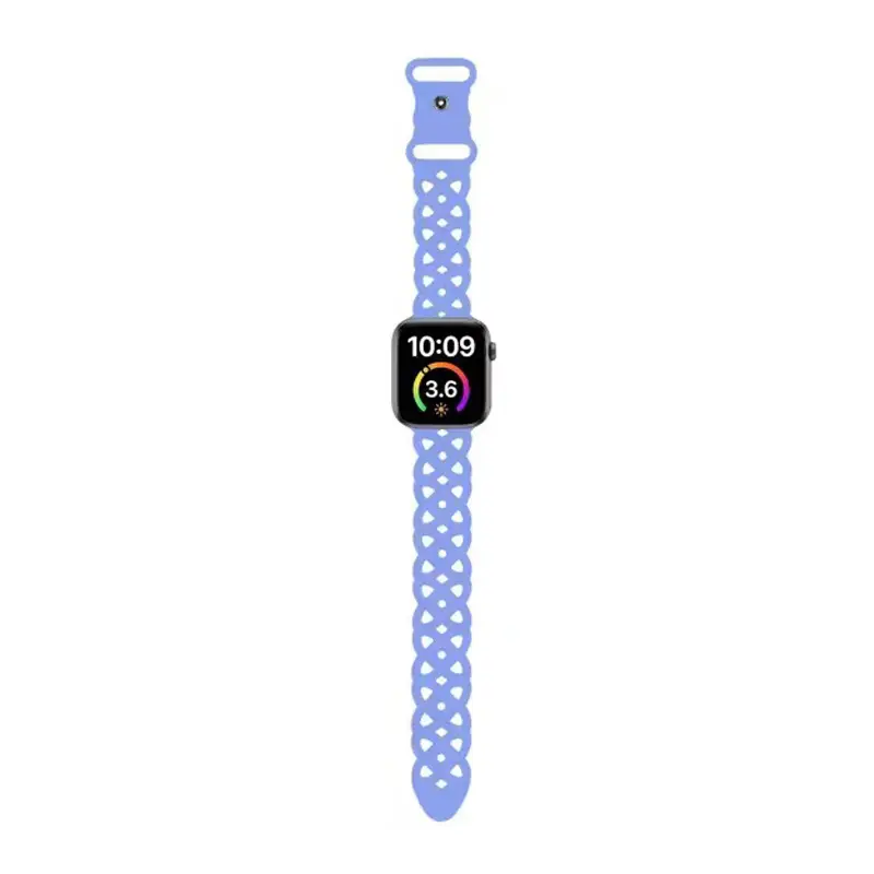 Apple Cat-Eye Silicone Watch Strap Blue 1-10 Gen - Image 20