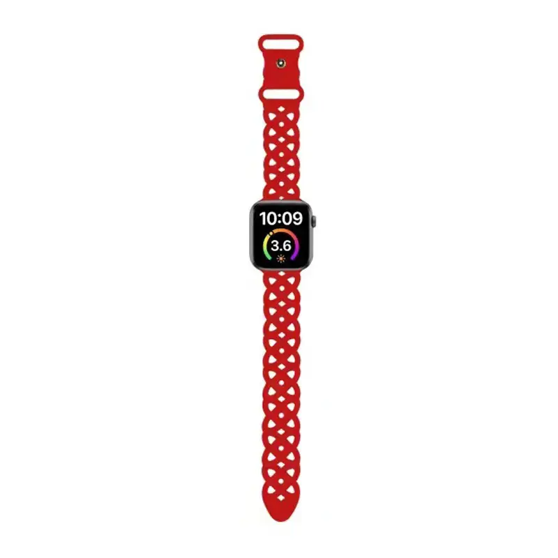 Apple Cat-Eye Silicone Watch Strap Blue 1-10 Gen - Image 5