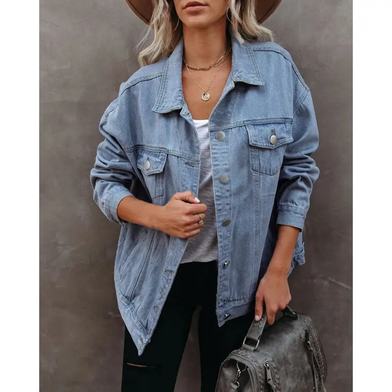 Women Denim Jacket European American Fashion - Image 5