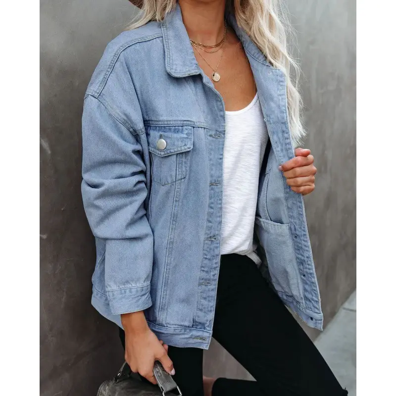 Women Denim Jacket European American Fashion - Image 6