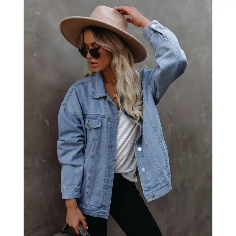 Women Denim Jacket European American Fashion - Image 7