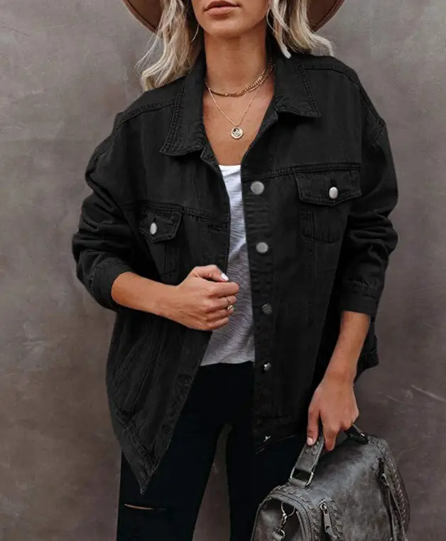 Women Denim Jacket European American Fashion - Image 2
