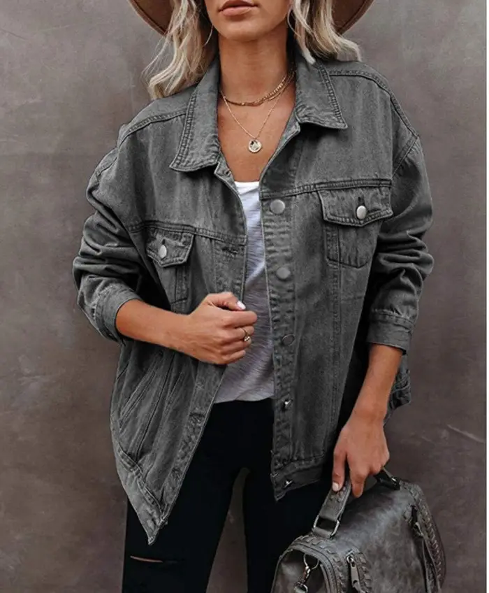 Women Denim Jacket European American Fashion - Image 3