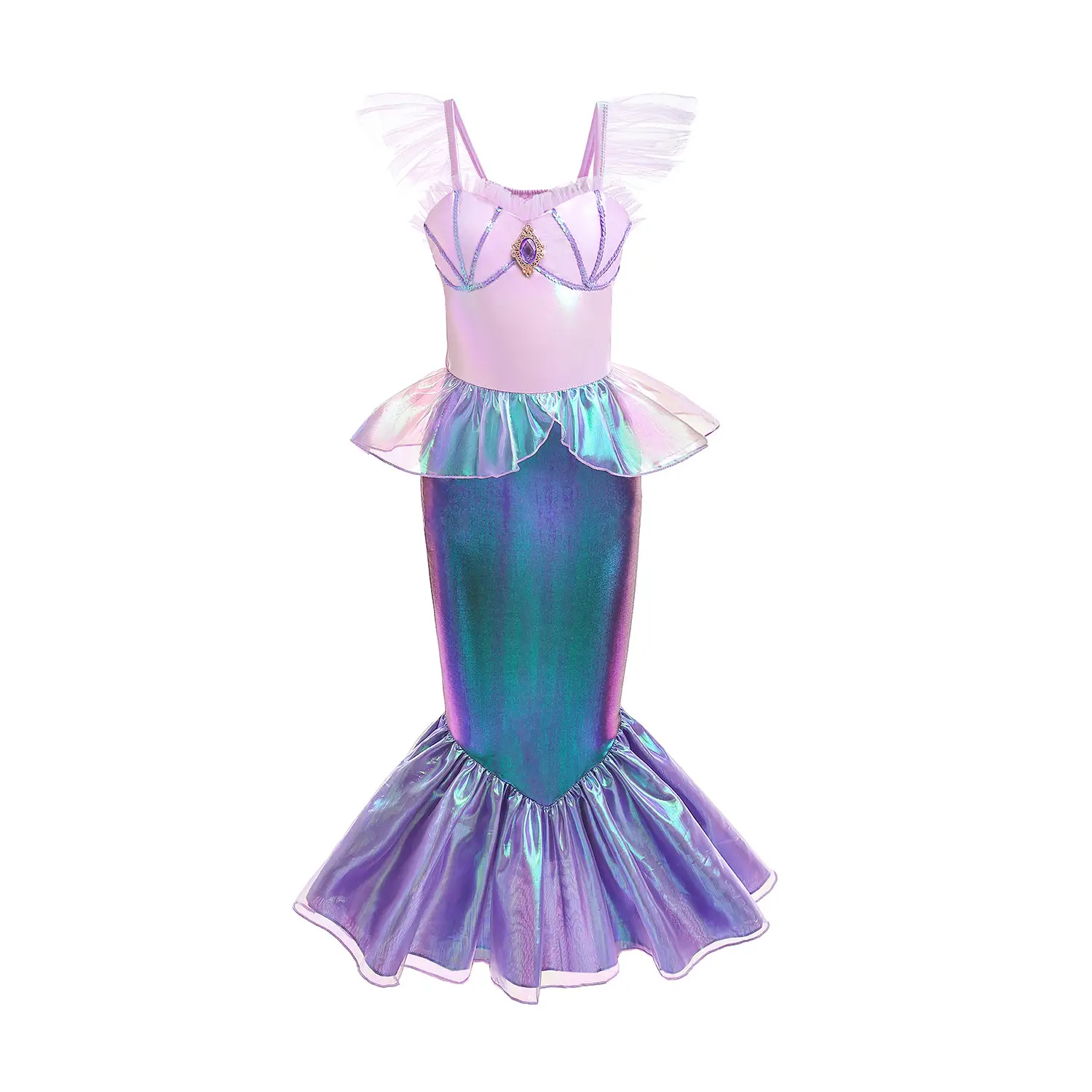 Mermaid Color Changing Dress for Girls Party Wear - Image 3