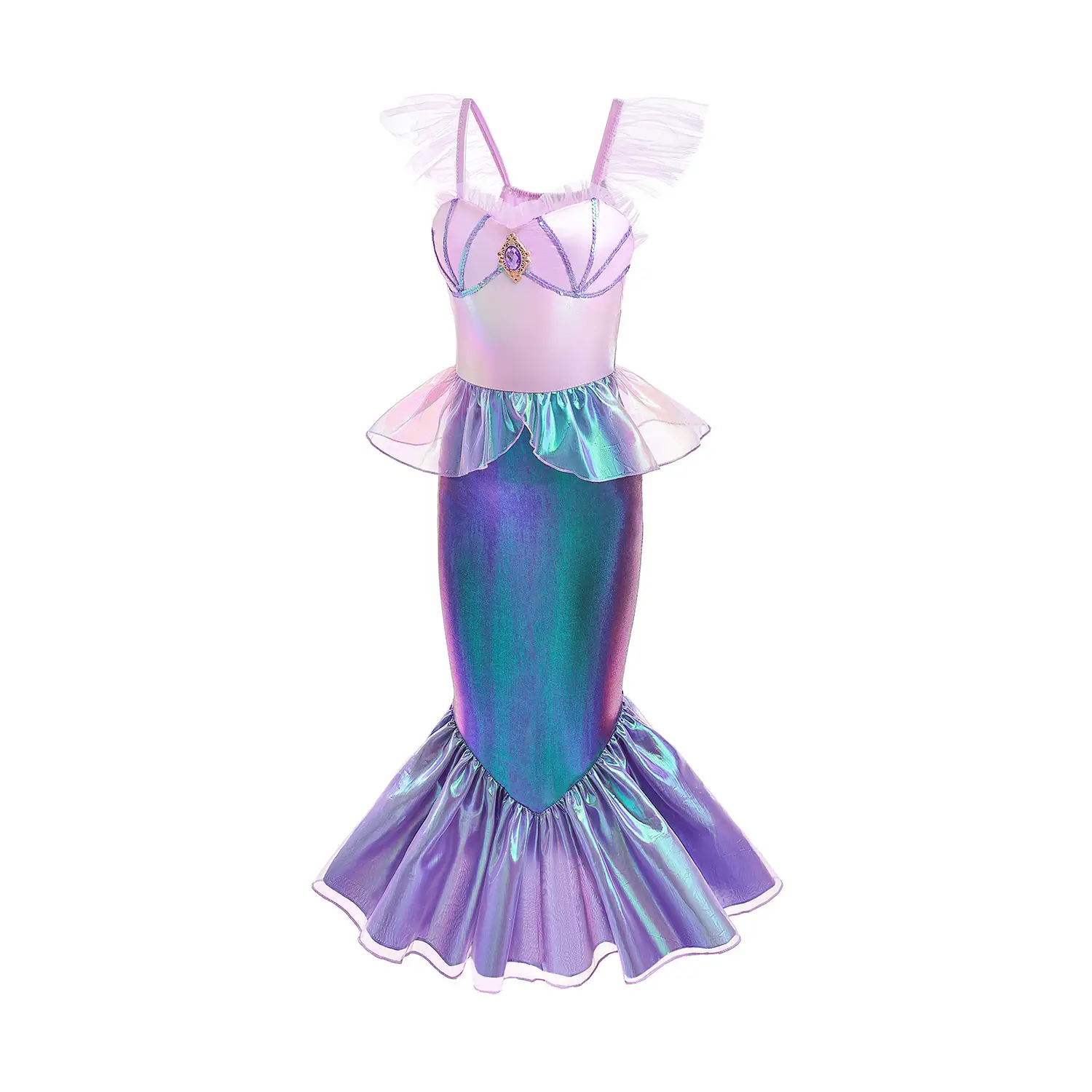 Mermaid Color Changing Dress for Girls Party Wear - Image 4
