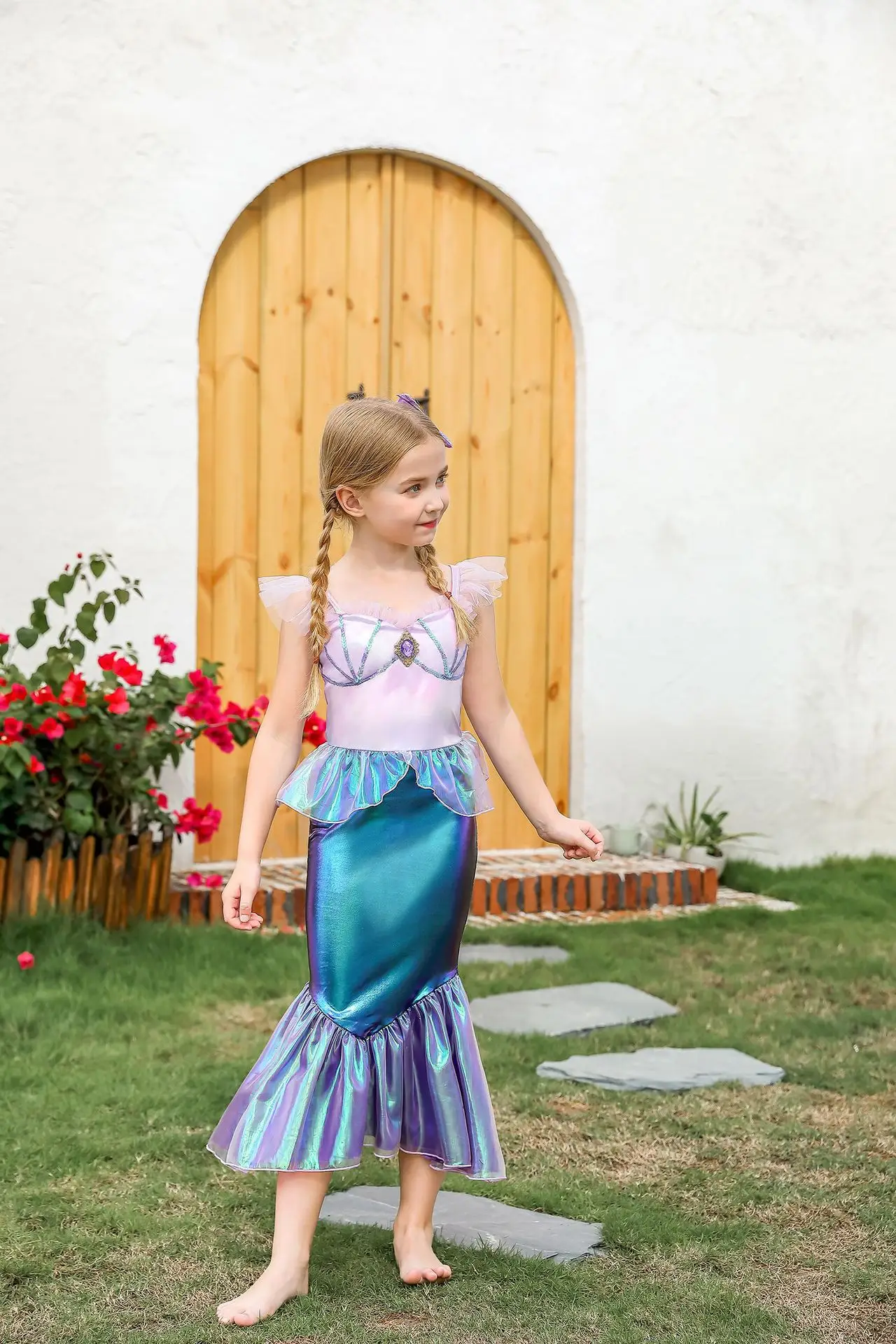 Mermaid Color Changing Dress for Girls Party Wear — feature 6