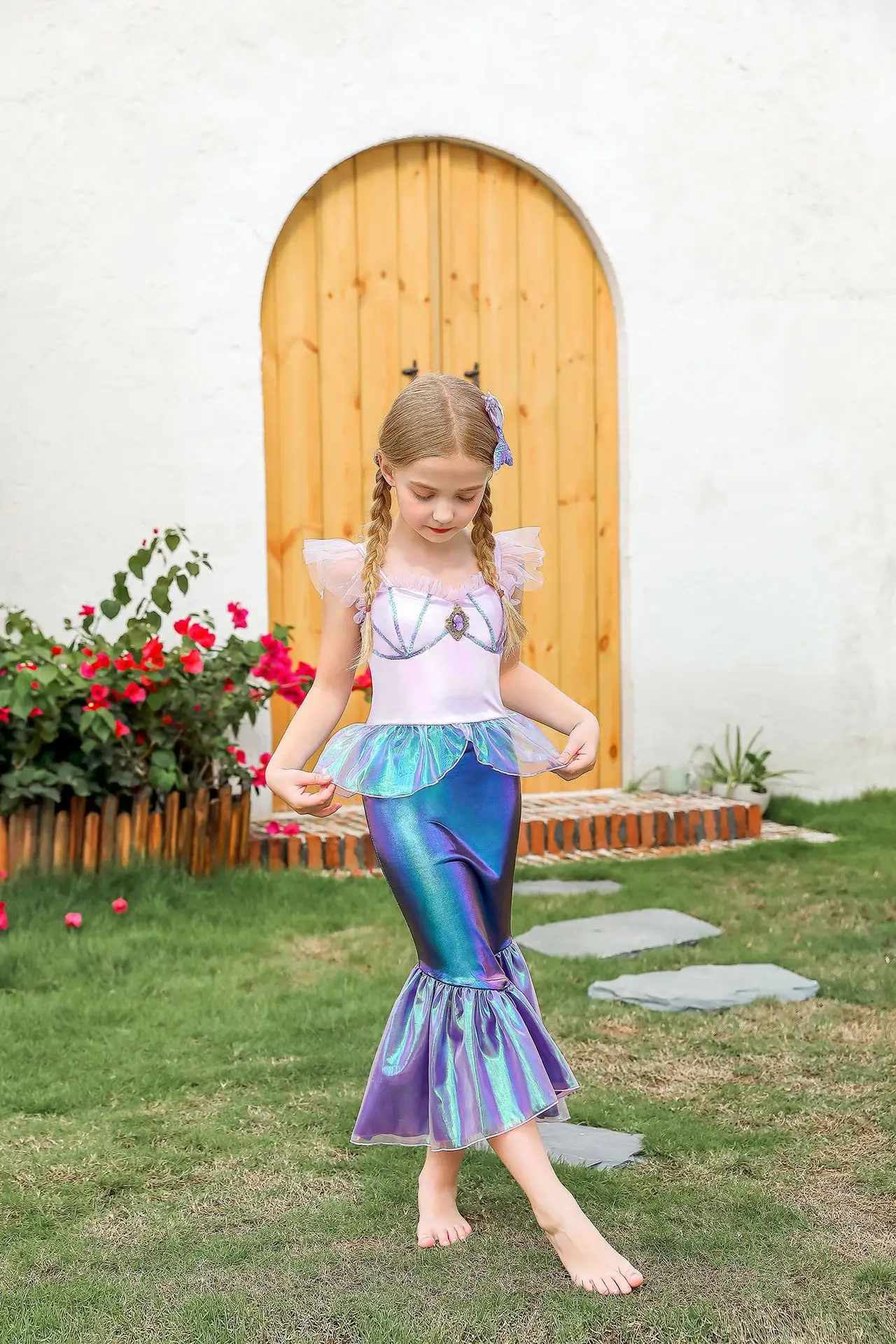 Mermaid Color Changing Dress for Girls Party Wear — feature 7