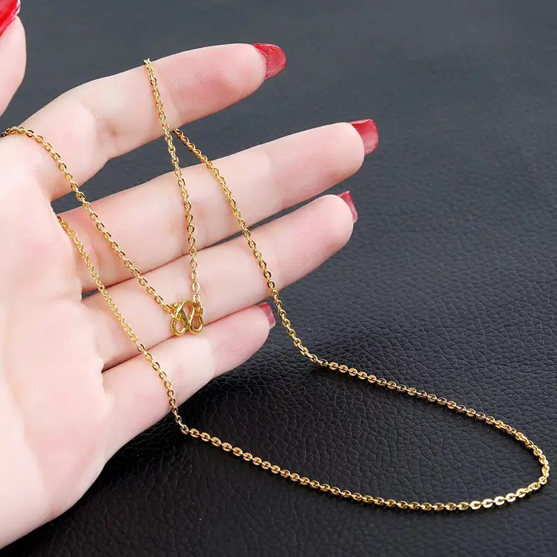 Water Shell Gold Necklace with Joker O Design - Image 4