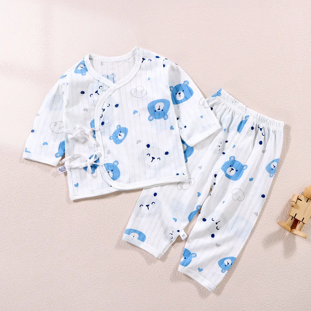 Baby Strawberry Print Cotton Pajamas Set - Image 8