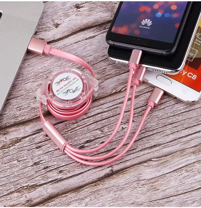 Three-in-One Fast Charging Cable for Mobile Phone Car Gift — feature 6
