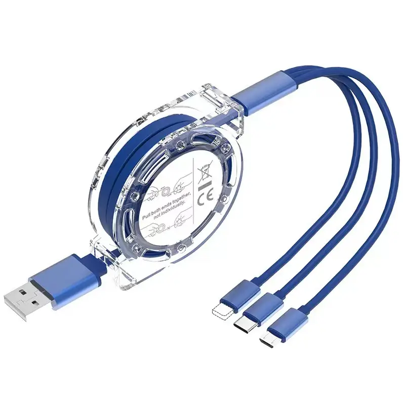 Three-in-One Fast Charging Cable for Mobile Phone Car Gift - Image 2