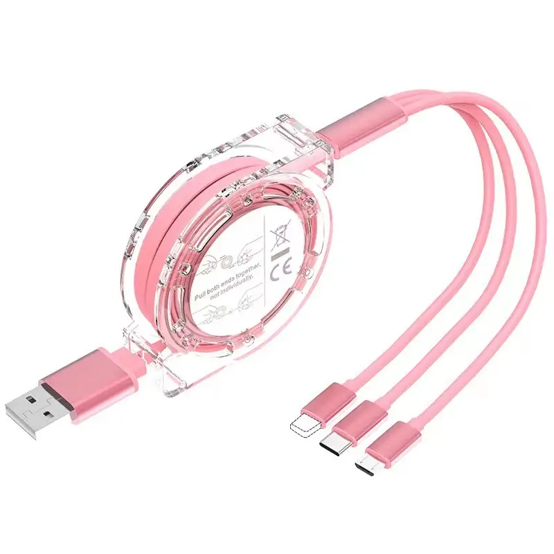 Three-in-One Fast Charging Cable for Mobile Phone Car Gift - Image 4