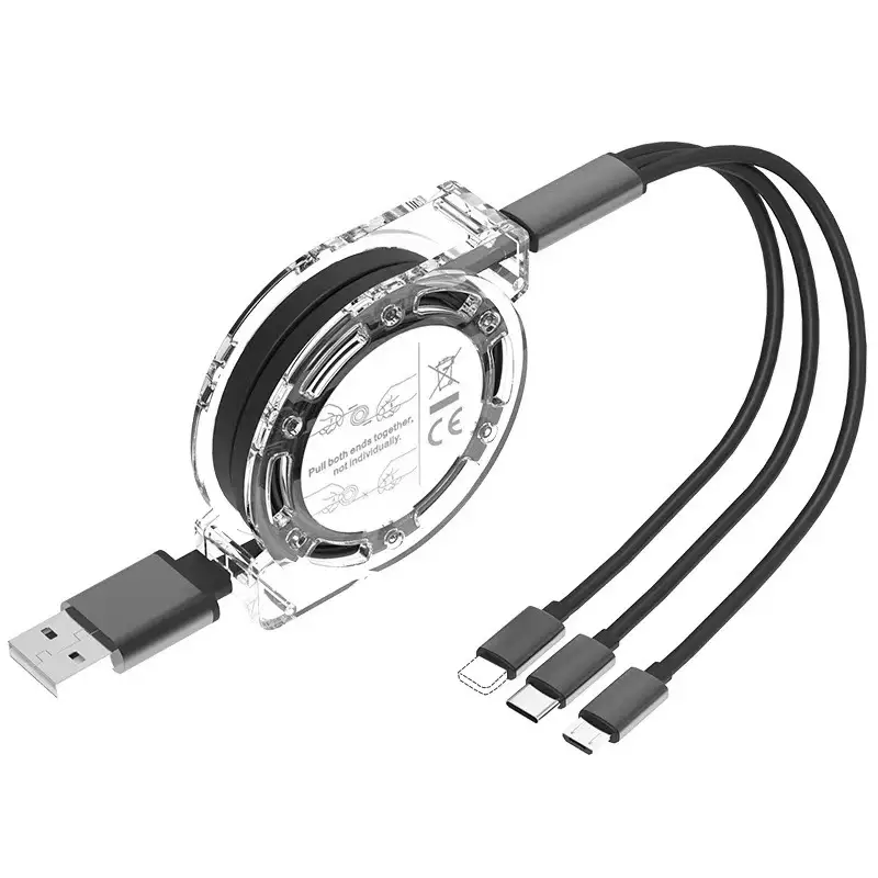 Three-in-One Fast Charging Cable for Mobile Phone Car Gift - Image 5