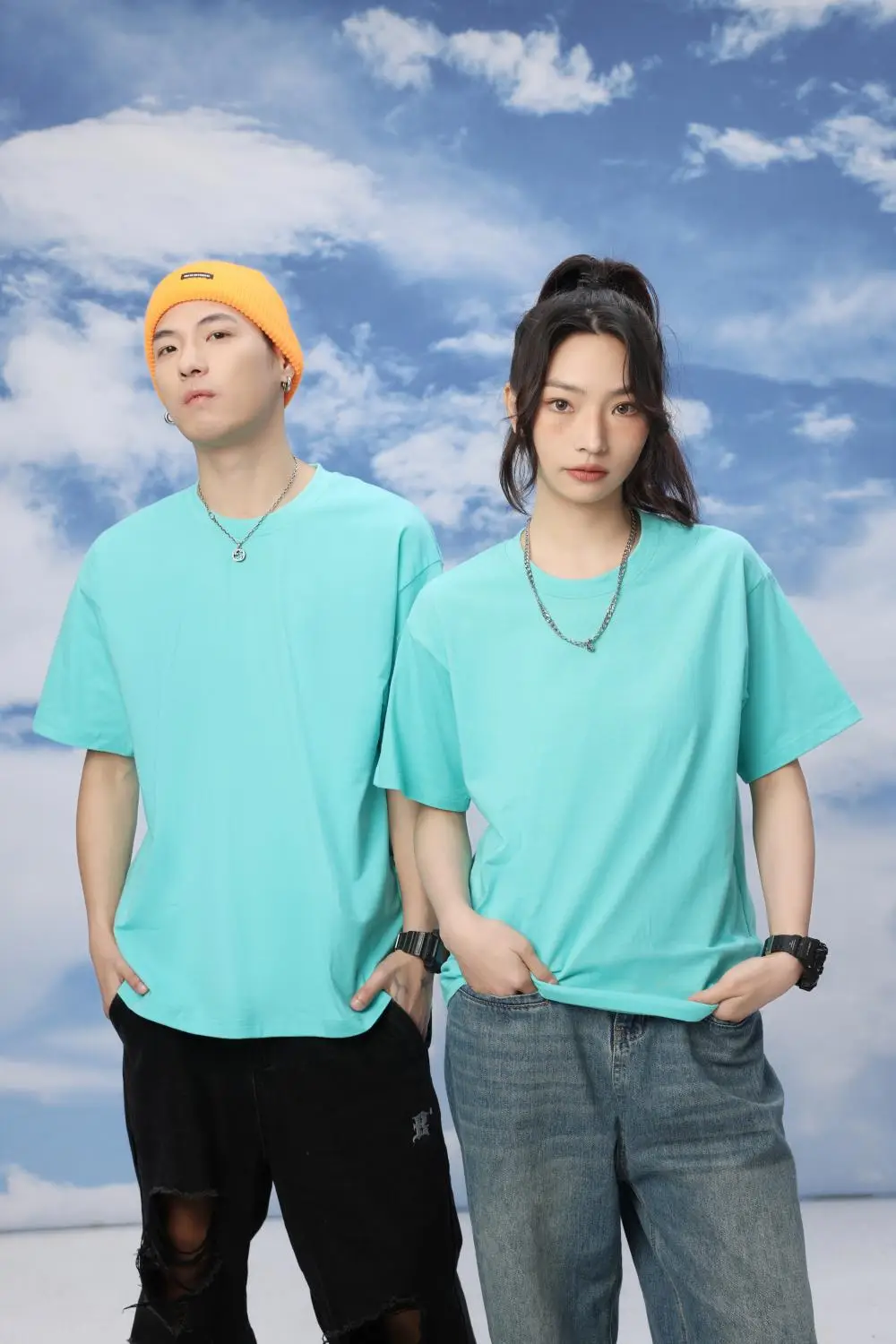 Men Green Cotton Round Neck T-Shirt 230g — feature 28