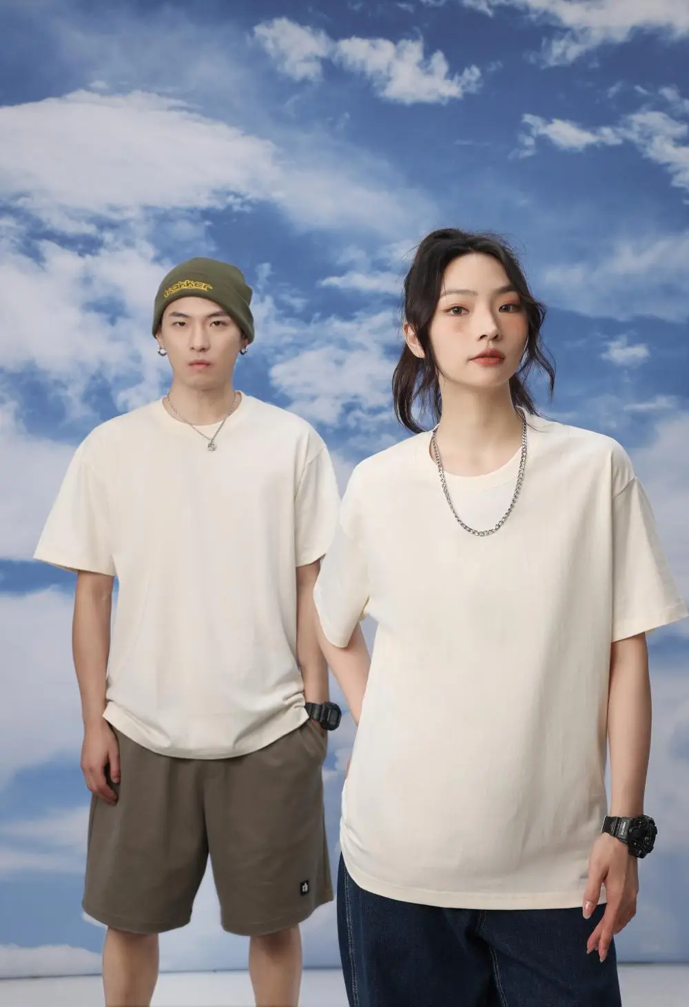 Men Green Cotton Round Neck T-Shirt 230g — feature 32