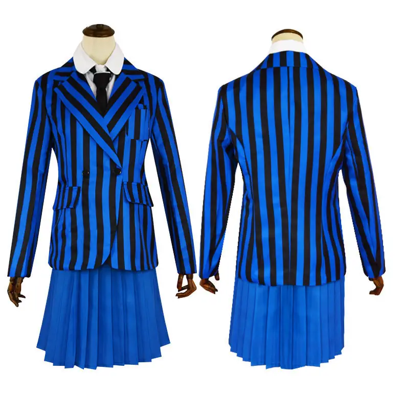 Black Long Sleeve Dress with White Collar for Girls Cosplay — feature 9