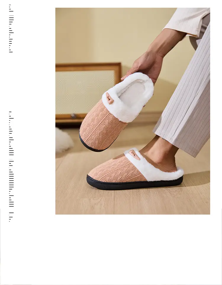 Cross-Border Furry Slippers for Home Autumn and Winter Indoor Non-Slip Thick-Soled Cotton Slippers Warm and Thickened Men's Cotton Slippers for Women — feature 13