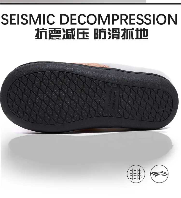 Cross-Border Furry Slippers for Home Autumn and Winter Indoor Non-Slip Thick-Soled Cotton Slippers Warm and Thickened Men's Cotton Slippers for Women — feature 9