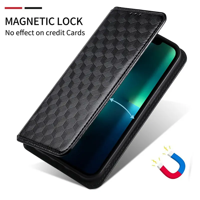 Huawei Nova Y91 Leather Phone Case Black 60x - Image 8