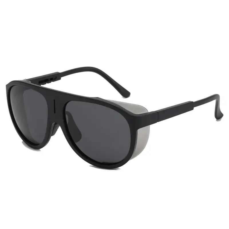 Men UV400 Polarized Sunglasses White Large Frame