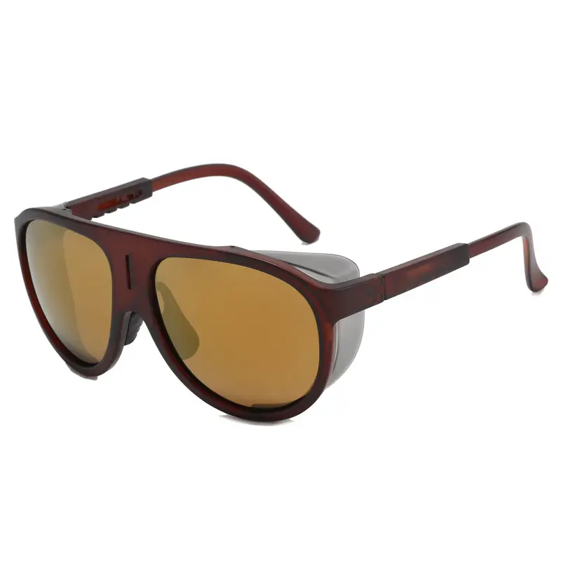 Men UV400 Polarized Sunglasses White Large Frame