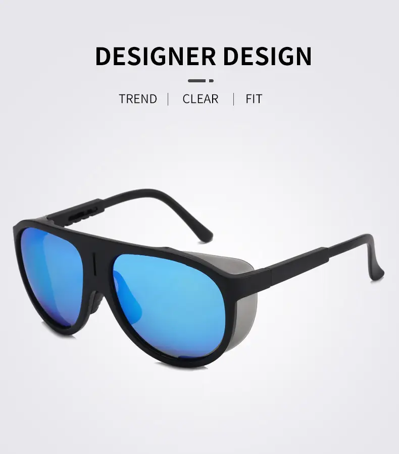 Men UV400 Polarized Sunglasses White Large Frame — feature 49