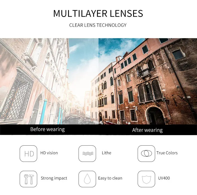 Men UV400 Polarized Sunglasses White Large Frame — feature 50