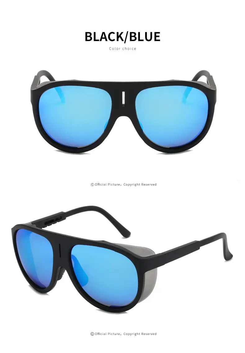 Men UV400 Polarized Sunglasses White Large Frame — feature 56