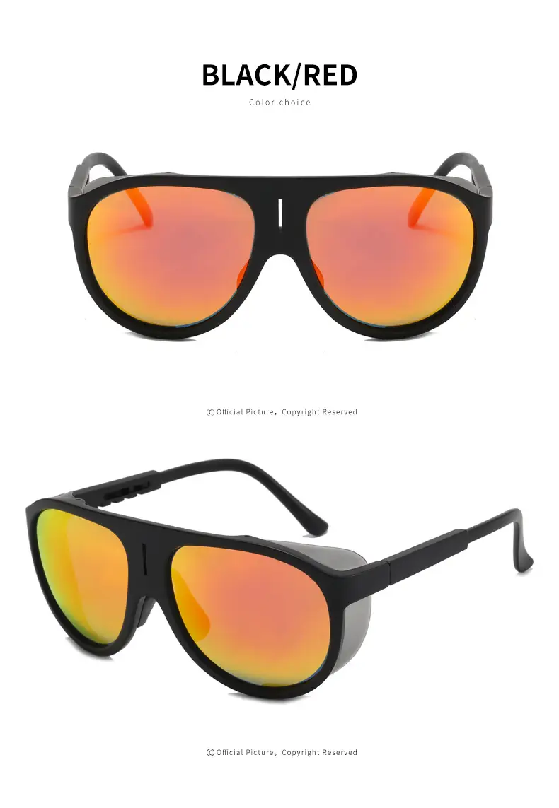 Men UV400 Polarized Sunglasses White Large Frame — feature 57
