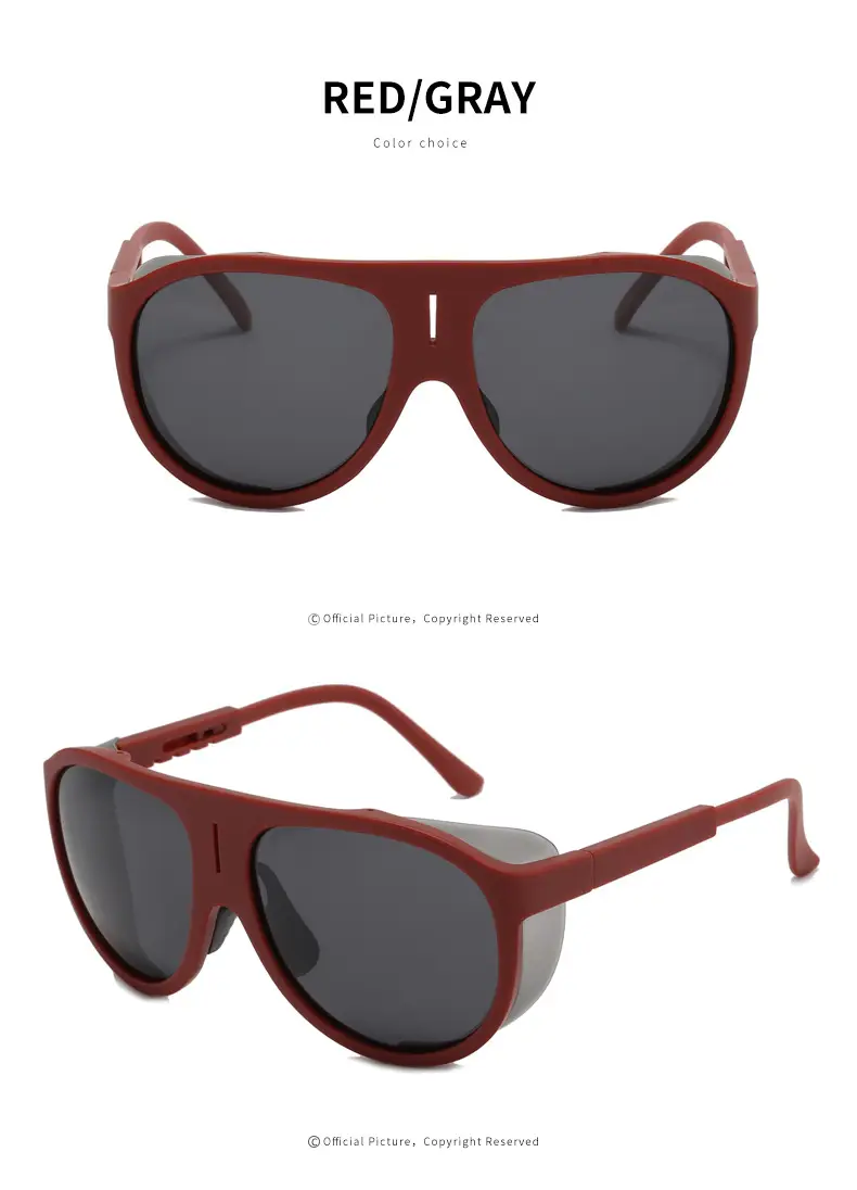 Men UV400 Polarized Sunglasses White Large Frame — feature 58