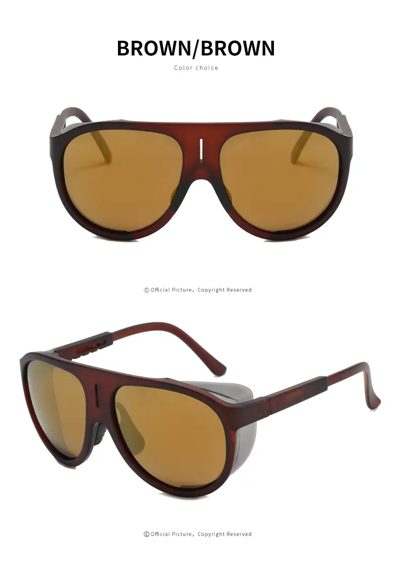Men UV400 Polarized Sunglasses White Large Frame — feature 60