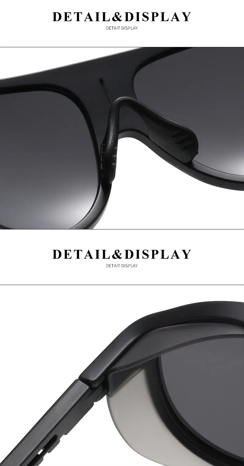 Men UV400 Polarized Sunglasses White Large Frame — feature 62