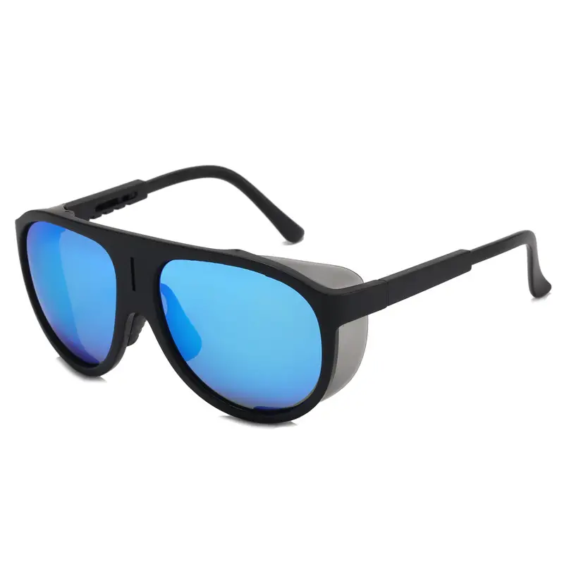 Men UV400 Polarized Sunglasses White Large Frame