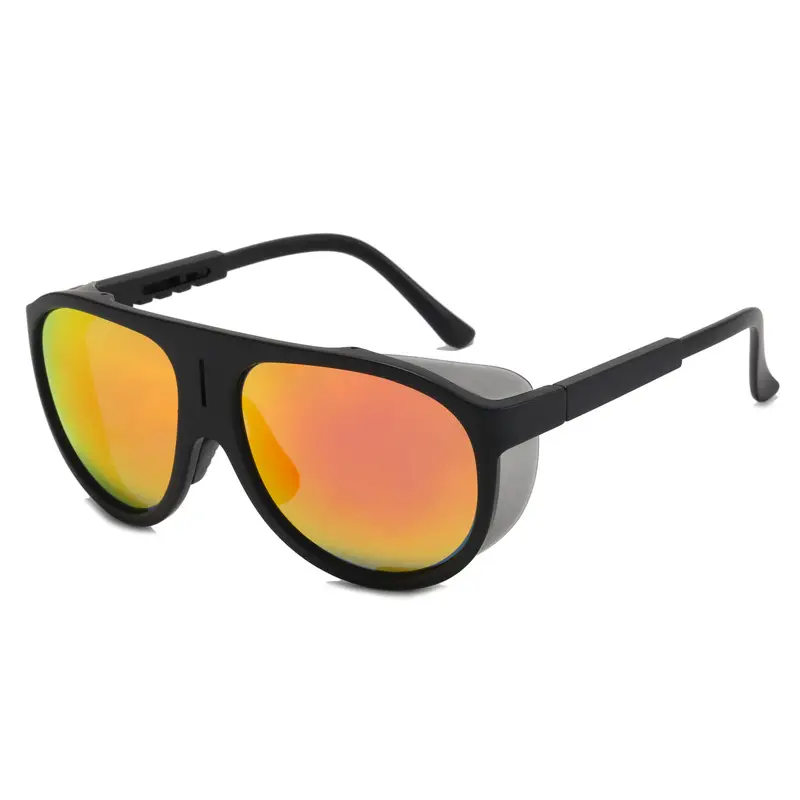 Men UV400 Polarized Sunglasses White Large Frame