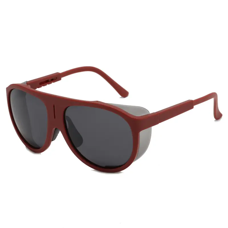 Men UV400 Polarized Sunglasses White Large Frame