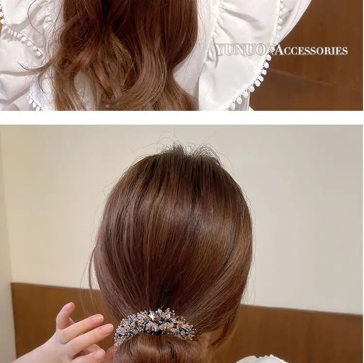 Crystal Flower Hair Brush for Women Coils — feature 8