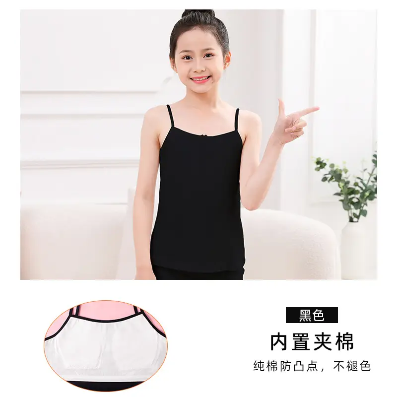 Girls' White Anti-Bump Development Vest 100% Cotton - Image 2