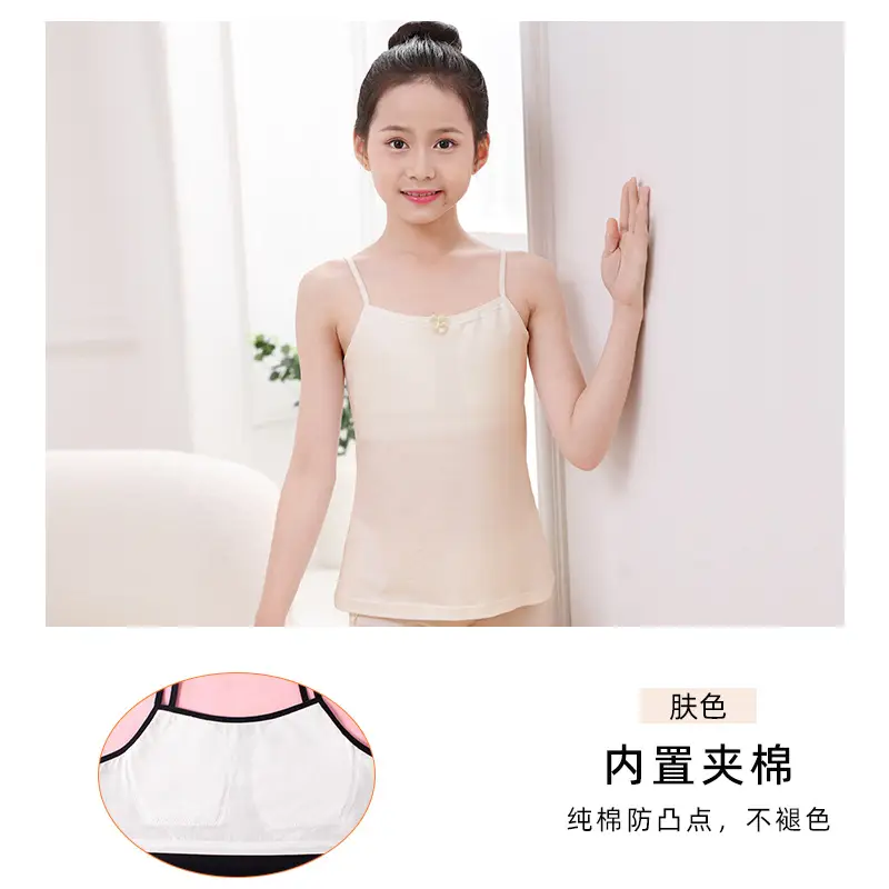 Girls' White Anti-Bump Development Vest 100% Cotton - Image 3