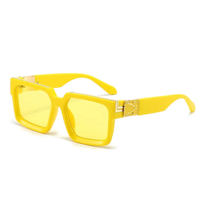 New Style Large Frame Ruoshuai Sunglasses Green Patterned - Image 9