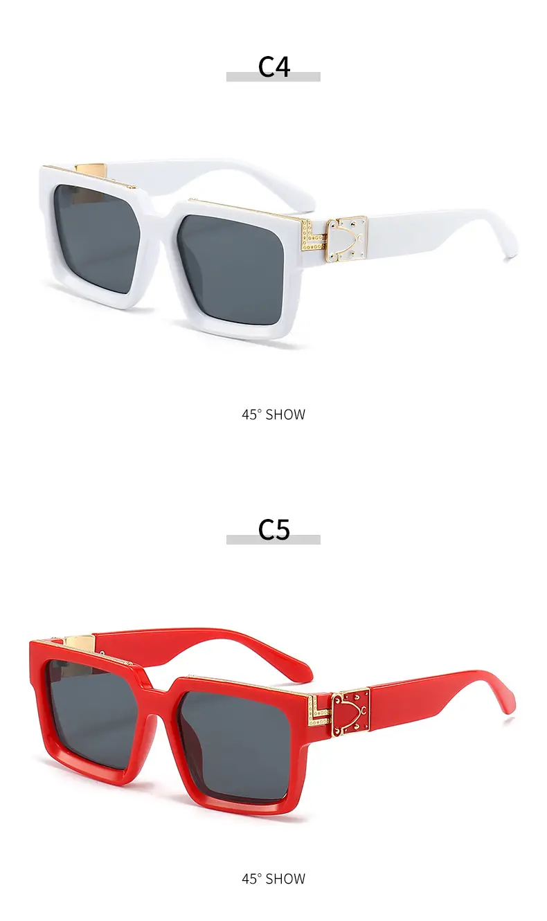New Style Large Frame Ruoshuai Sunglasses Green Patterned — feature 11