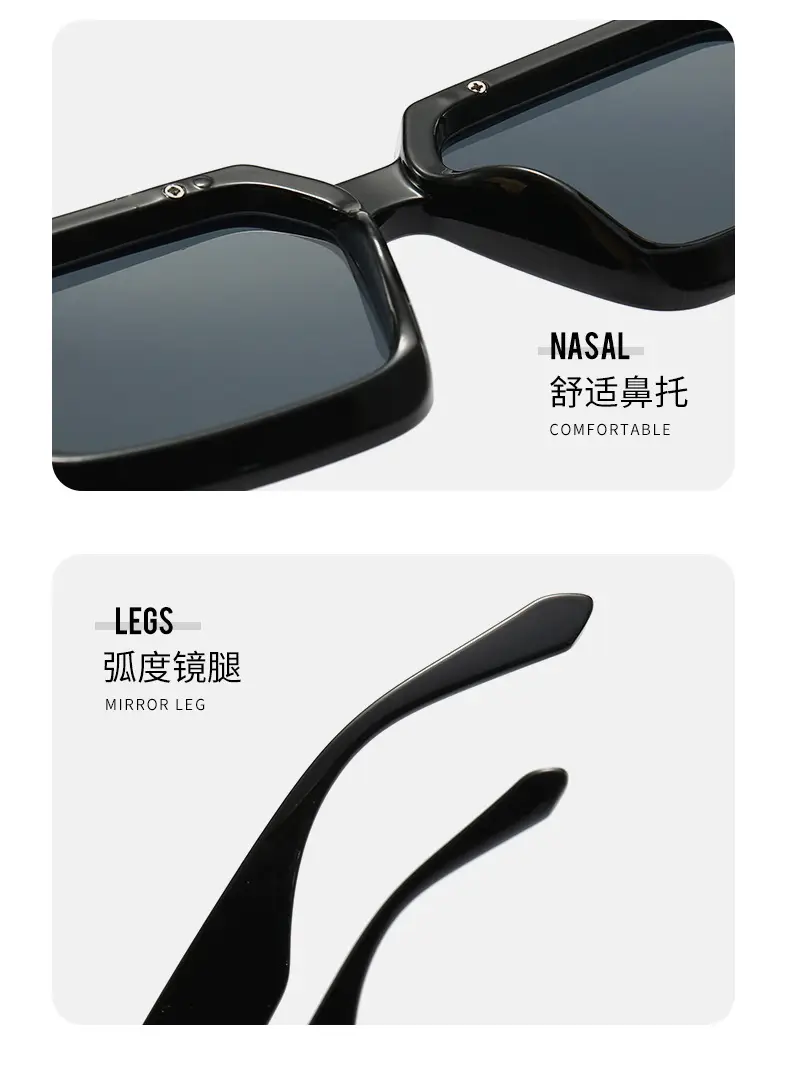 New Style Large Frame Ruoshuai Sunglasses Green Patterned — feature 5