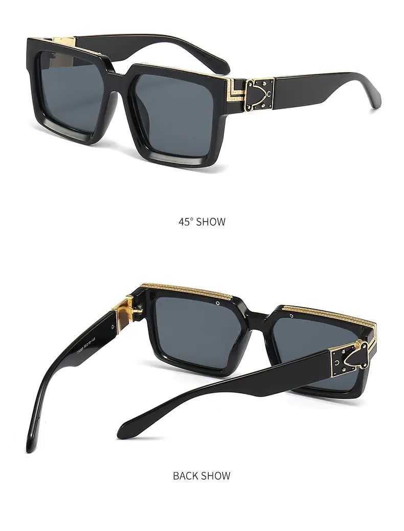 New Style Large Frame Ruoshuai Sunglasses Green Patterned — feature 9