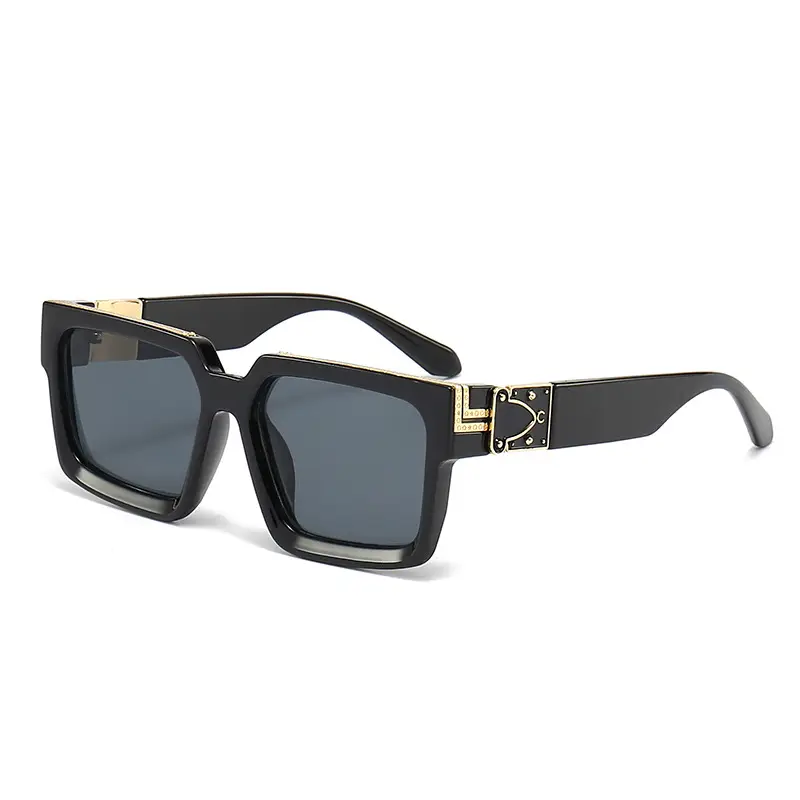 New Style Large Frame Ruoshuai Sunglasses Green Patterned