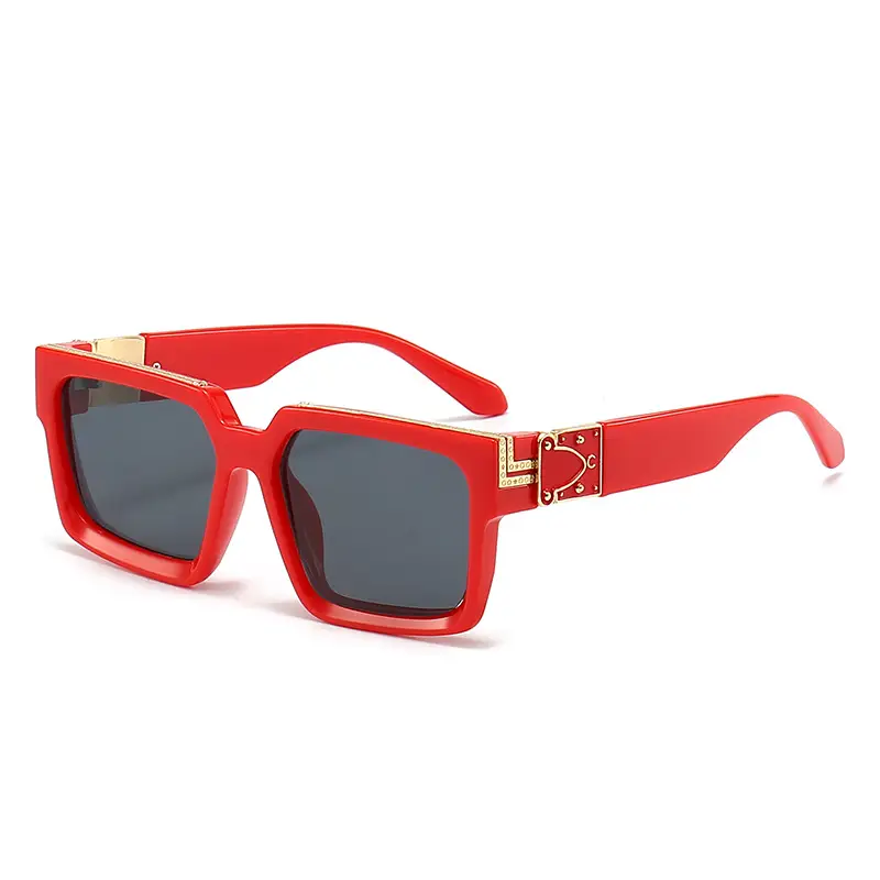 New Style Large Frame Ruoshuai Sunglasses Green Patterned - Image 4