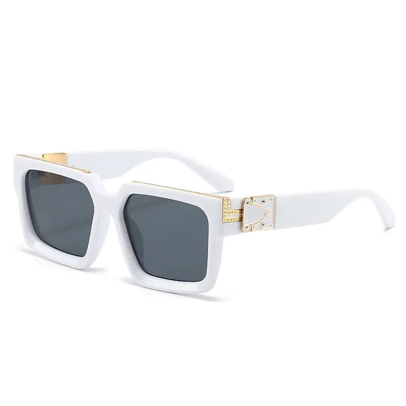 New Style Large Frame Ruoshuai Sunglasses Green Patterned - Image 5