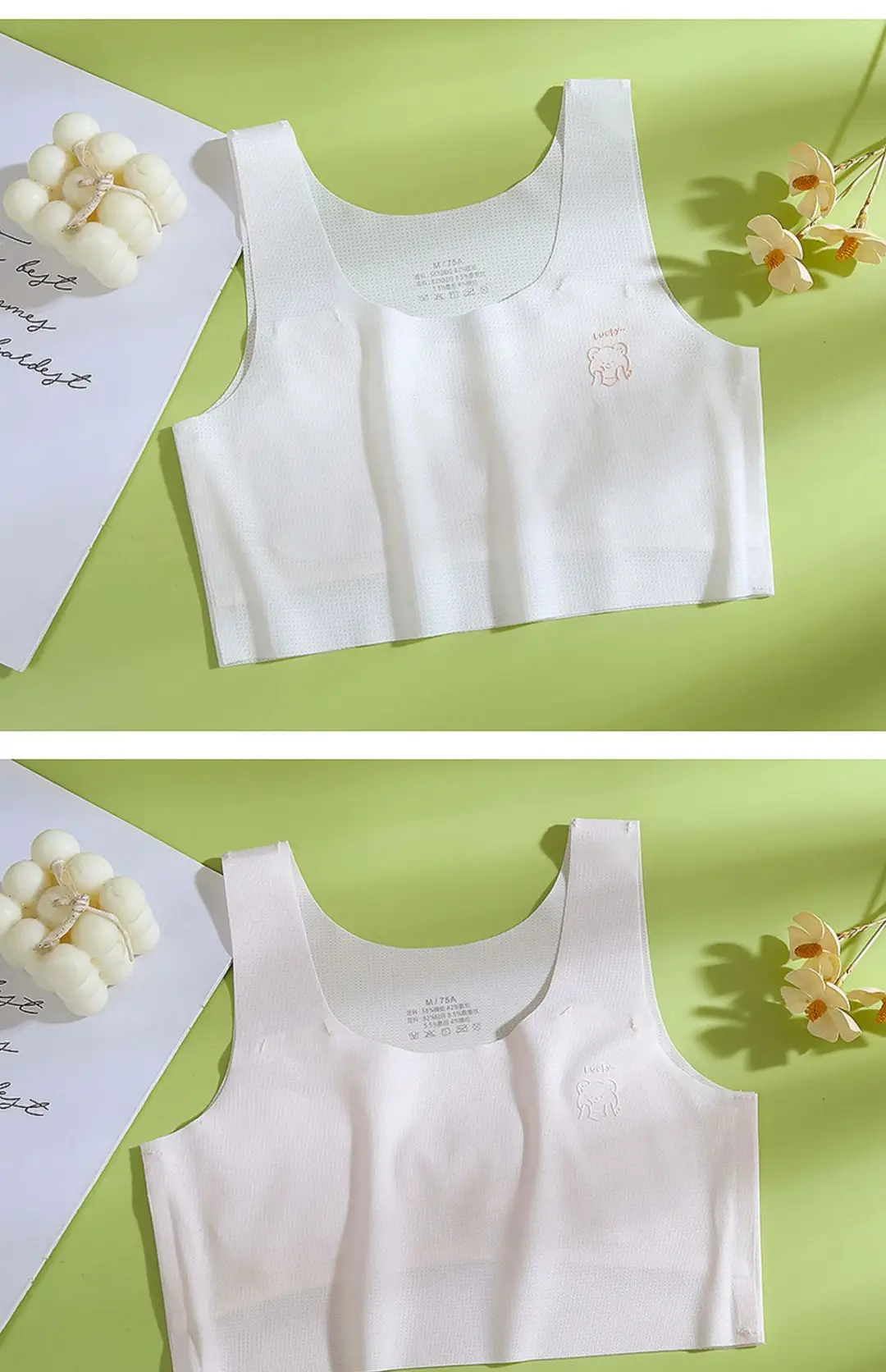 Girls' underwear small vest development period 12 years old 13 children primary school students junior high school wear girls bra summer thin — feature 14