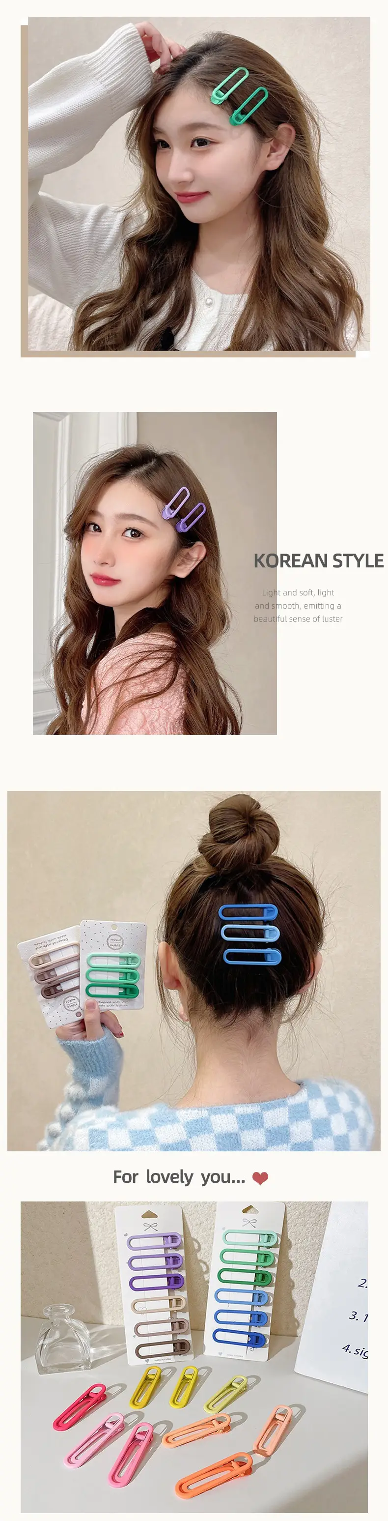 Summer Fresh Duckbill Hair Clip Sweet Cute Side Clip — feature 2