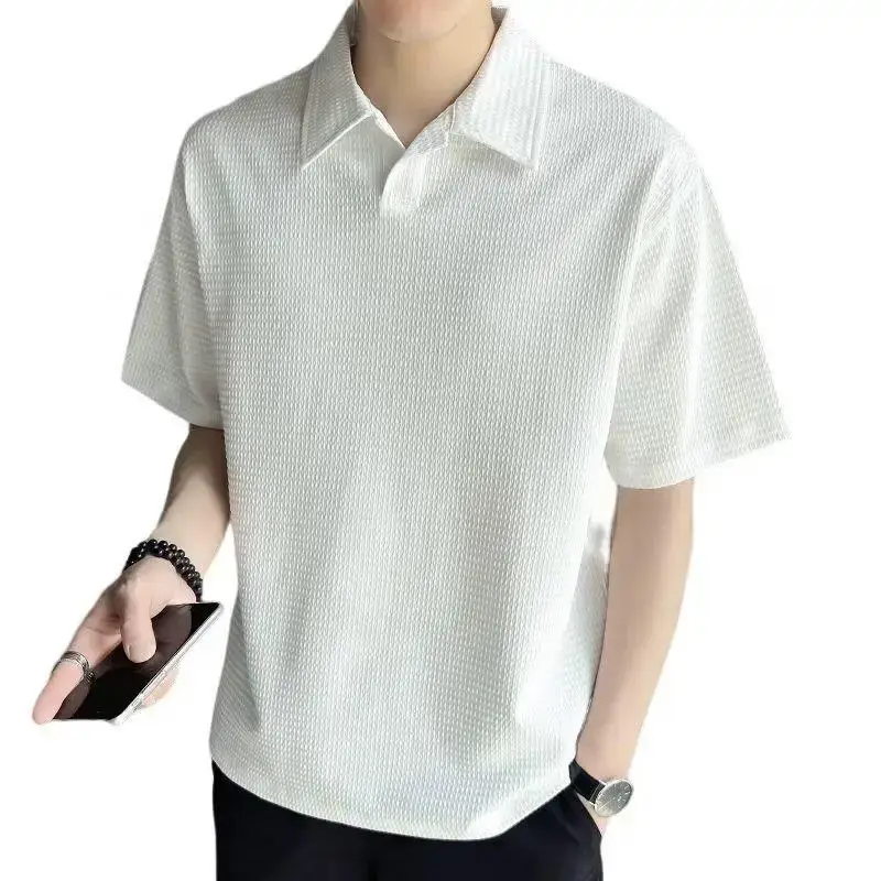 Men Black Polo T-Shirt Short Sleeve Collar — feature 10
