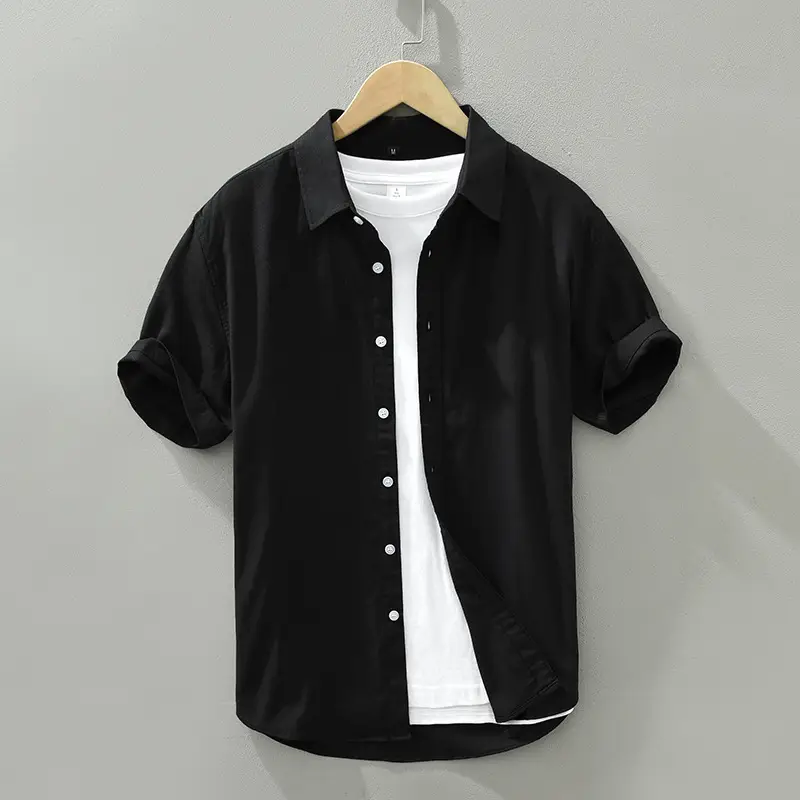 Pink Short-sleeved Japanese Style Shirt