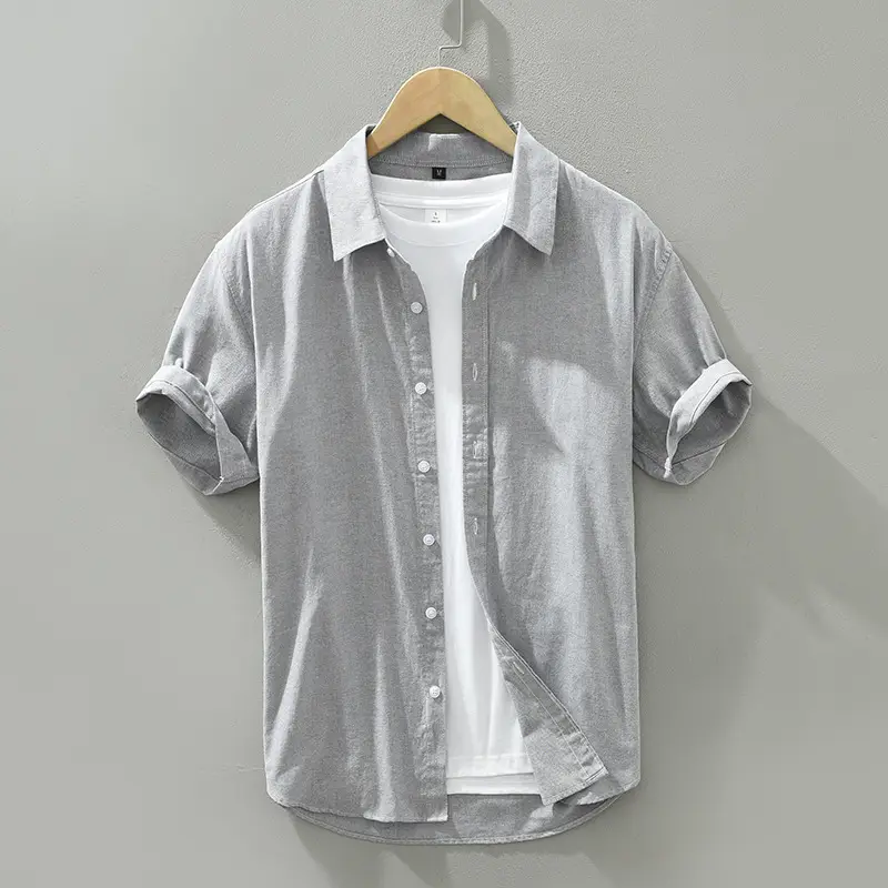 Pink Short-sleeved Japanese Style Shirt